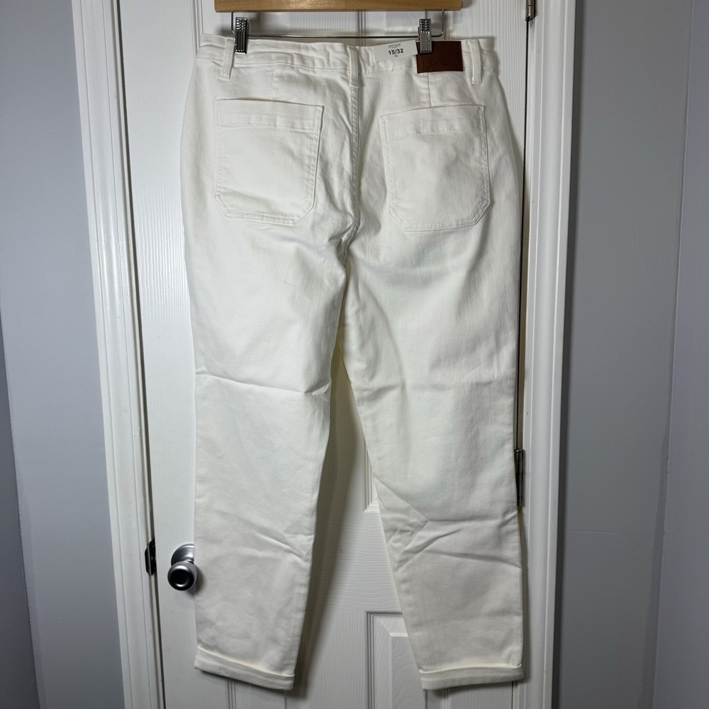 JUDY BLUE HIGH RISE DRAWSTRING JOGGERS WHITE WOMENS 15 32 NWT‎ - Picture 3 of 5
